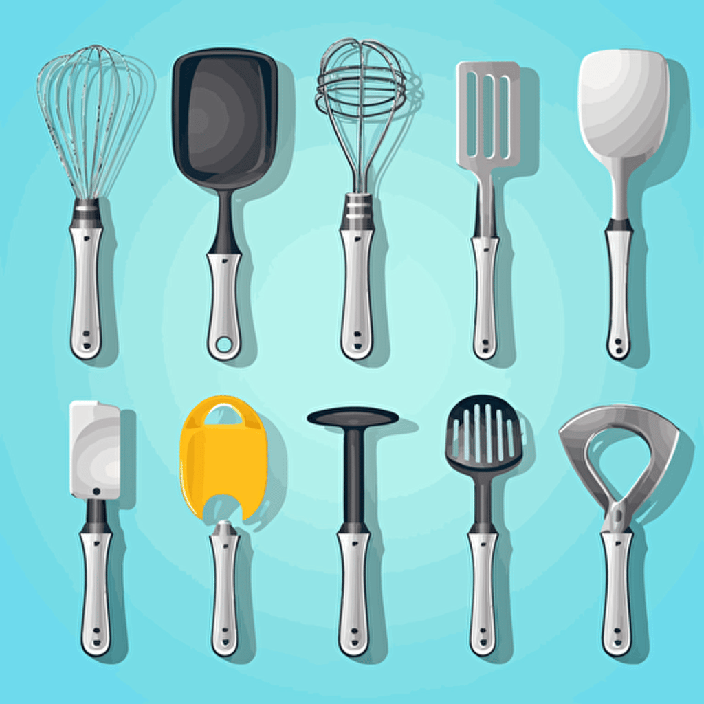generic kitchen utensils vector