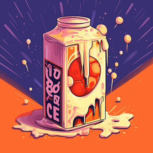 a carton of milk laying vector lofi