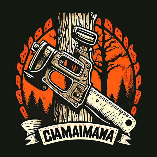 vector art chainsaw logo