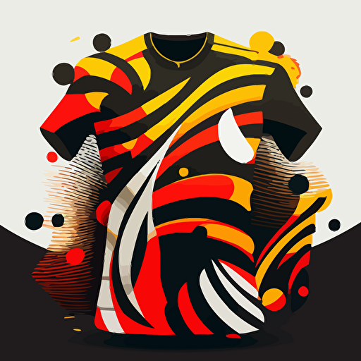 Vector image with a pattern to put on a soccer jersey with abstract and modern shape, ar