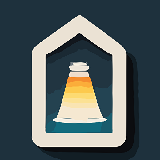 generate a cool simple and fresh logo representing company night light for cottage outdoor light vector