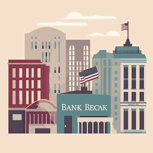 american banks, vector