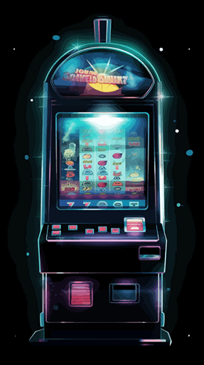 slot machine rocket, blue, vector
