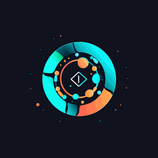 simple vector logo for AI assistant app, abstract, 2 colour