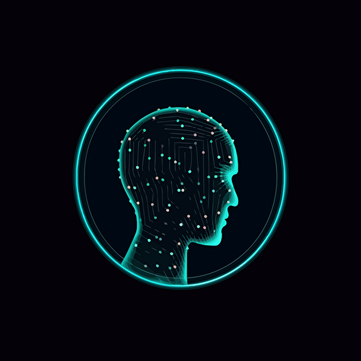 Artificial Intelligence Logo, vector art, minimalistic, simple