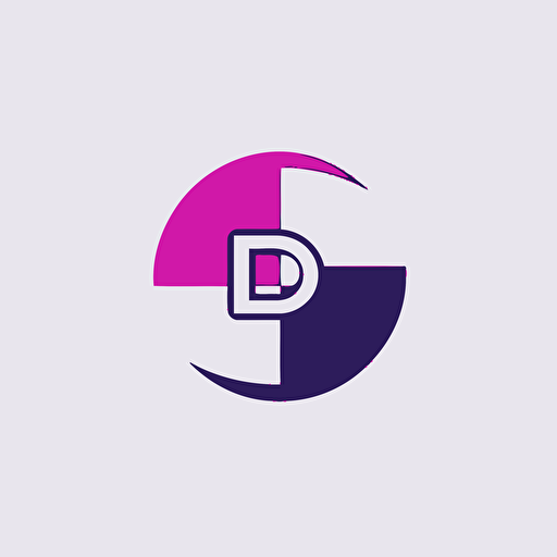 Logo design ,must combine letter D and B ,Vector style, flat color, Minimalist,Technology sense,modern, creative