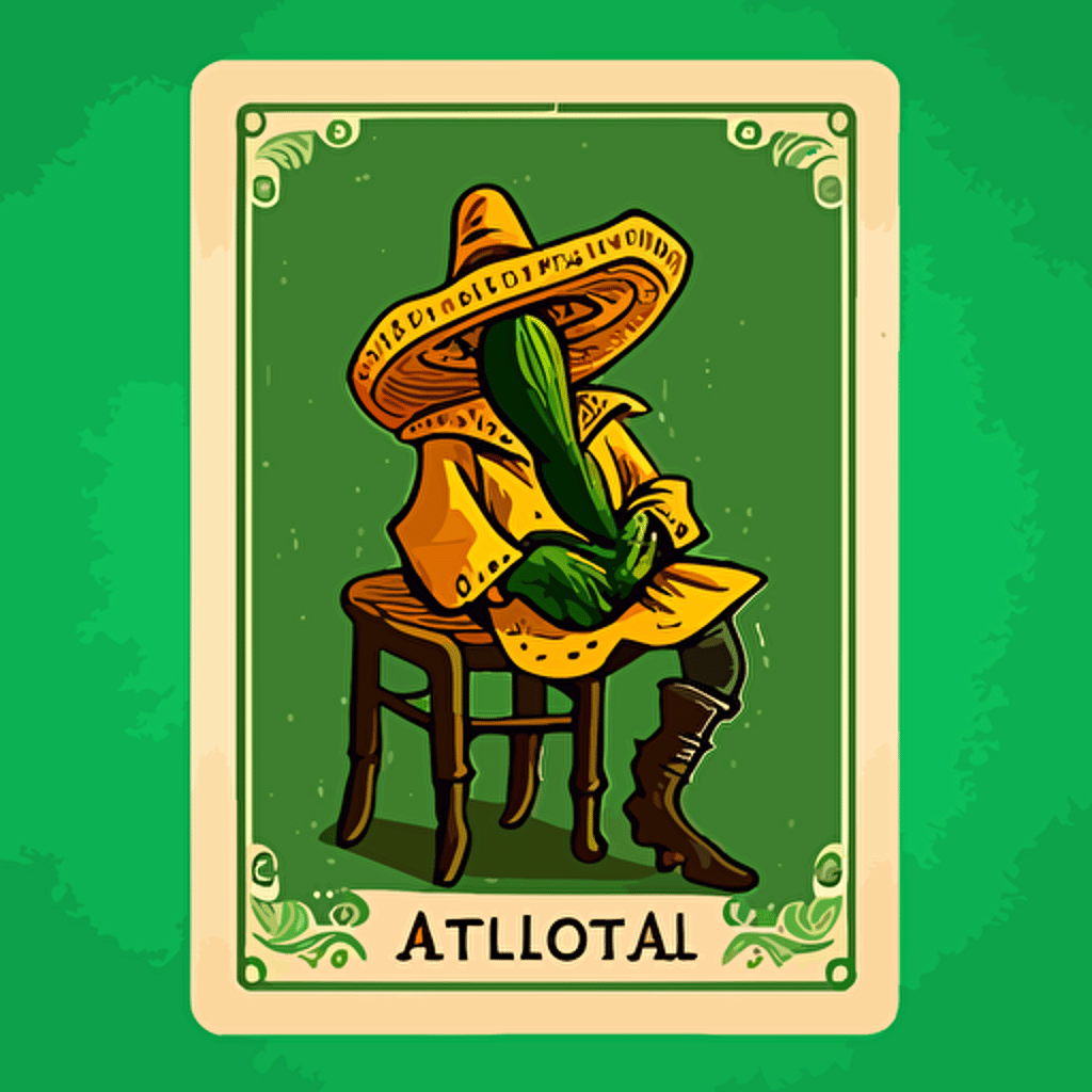 tequila loteria card vectorial style