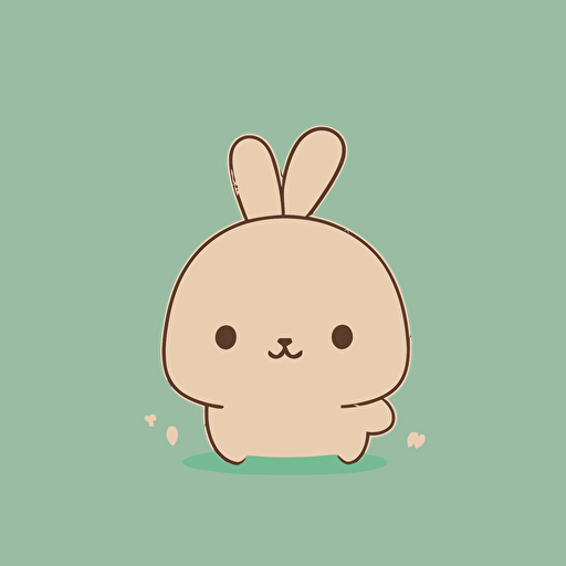 cute bunny kawaii style, vector, simple, high-quality