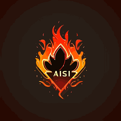 logo vector minimal simple fire hand sports cards