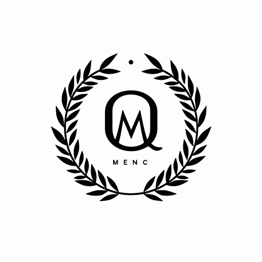 monogram "OSMIQUE", simple, black font, white background, vector logo, simple, minimilistic, flat 2d