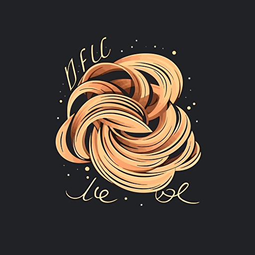the logo for pasta producing company, modern style, flowing fabrics, simplistic vector art, sparse use of color, subtle ink application, loose paint application,