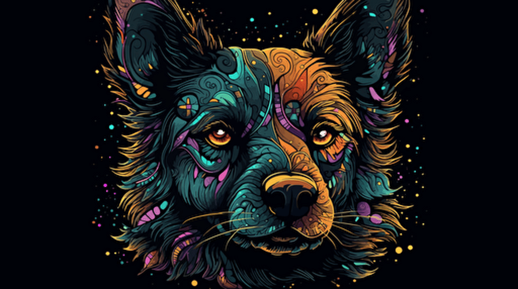 dog vectorize, Epic, creative, breathtaking, perfect, stylish, vibrant, concept art, art nouveau, anti-design, quantum spatialism, neo, 90s, maximalist, detailed, cluttered, lo-fi aesthetics style, 32k, high quality, highest resolution, unreal engine 5