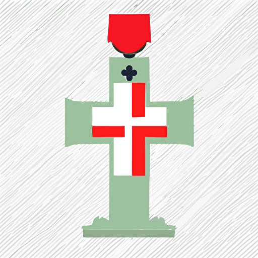 poland modern military cross, virtuti militari order, war, logo, vector, minimalistic, flat design
