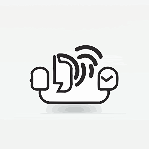 one pictogram of the communication of a company logo, line, vector, on white background