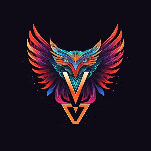 vector logo of tech company containing letters V and W