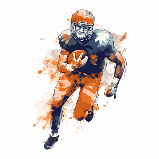 vector style image of a football player