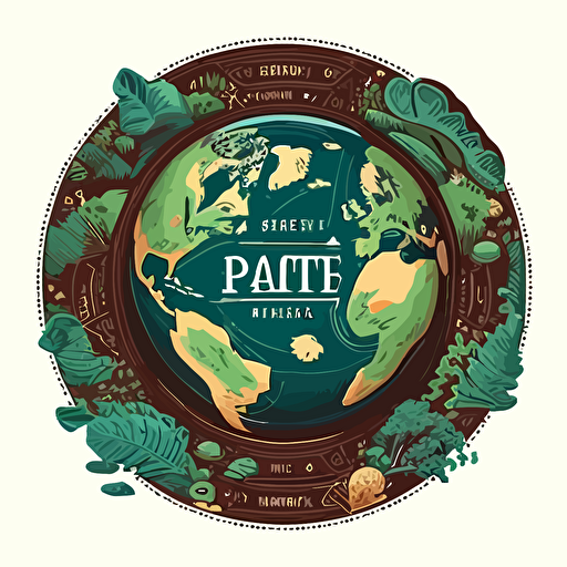 illustration vector of the earth is plate for education purpose