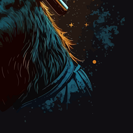 space moose wearing sunglasses vector logo