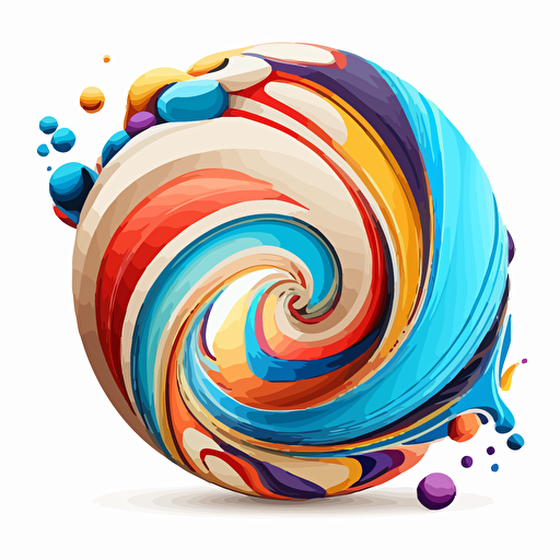 symbolic, iconic logo of marble , colorful vector, on white background