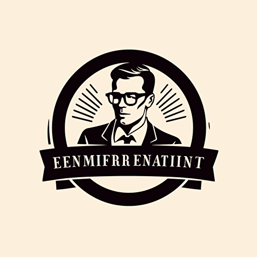 entrepreneur logo, simple, vectorized, minimal