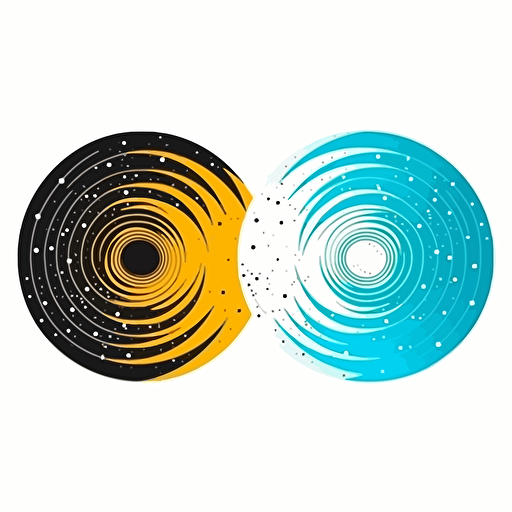 The logo for a wormhole exploration team. Isolated on white, logo, sci-fi, vector, explore, space, earth, sky, chevron, stars, constolations.