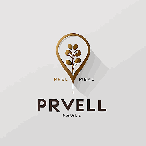 A logo for Privell, showing it is a health care company, Minimalist, clean, vector