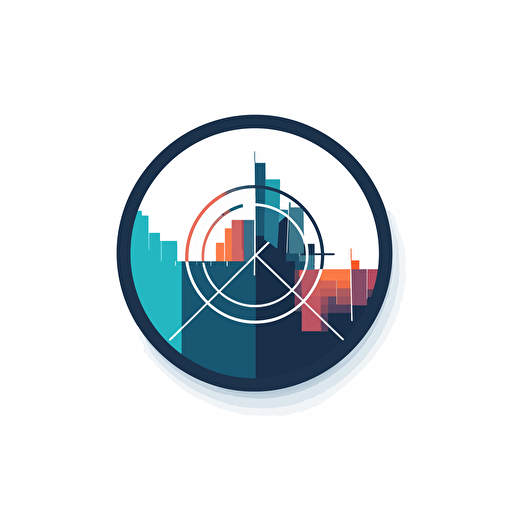 a logo for an economic analysis company. No text. minimalistic. vector