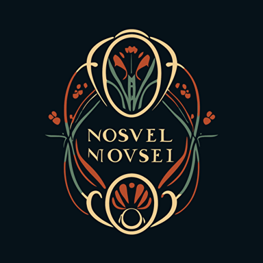 a logo of an own, simple, vector, minimalist, in style of art nouveau