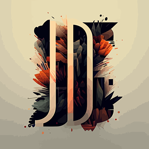 vector minimalista con forma de la letra J que represente una conexión