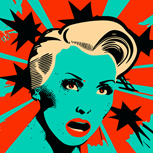 Popart propaganda vector face close up