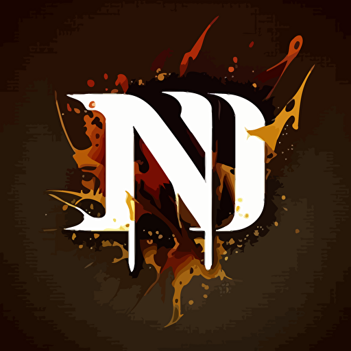 vector logo with the letters "D N J" for young people