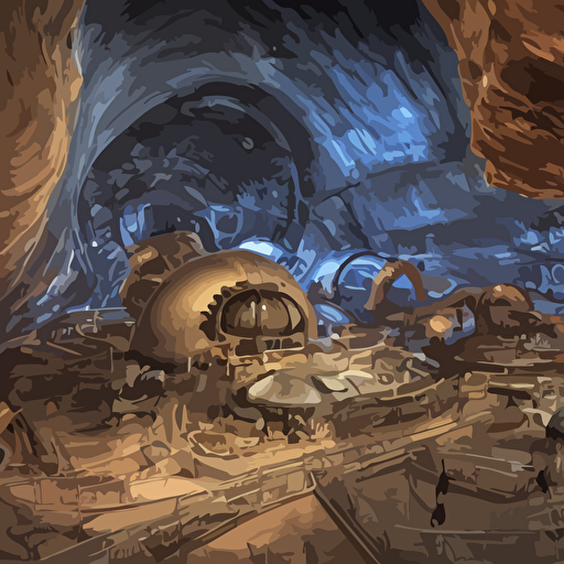 gigantic cave interior bulbous planetarium interior matrix nebuchadnezzar biomechanical gieger 3d rendered steampunk iron smelting pits high tech industrial maschinen krieger warm saturated colours mri machine millennium falcon space station vuutun palaa massive piping inspired nuclear reactor submarine ilm beeple star citizen halo mass effect starship troopers elysium