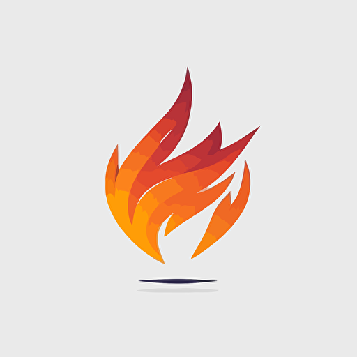 Minimal flat logo, basic form of wildfire, very simple clean design,very basic shape, , vector, 2d, flat,technology, called gymfire , gymshark style