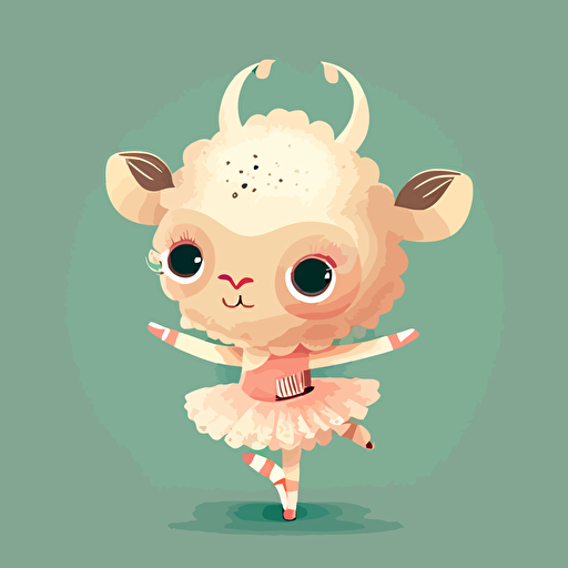 mascotte, vector, cute , ballet dance school