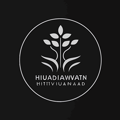 Minimalist vector based logo [white] on blank black background. Logo: Buwanga Way to Health Foundation. Based in Uganda, focused on healthcare.