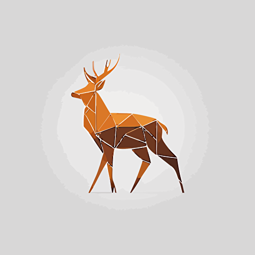 logo, minimalistic, geospacaial geometric, aesthetically pleasing, ultra professional, deer vector