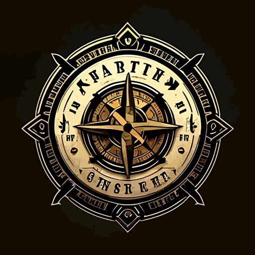 gym logo that uses a compass as the main focal image must be a vector logo