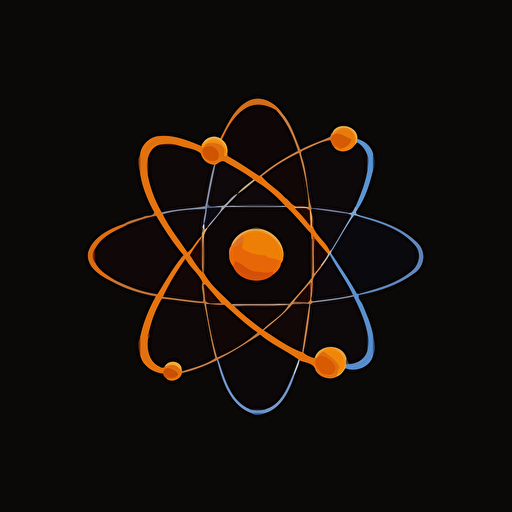 atom logo, vector, minimalistic