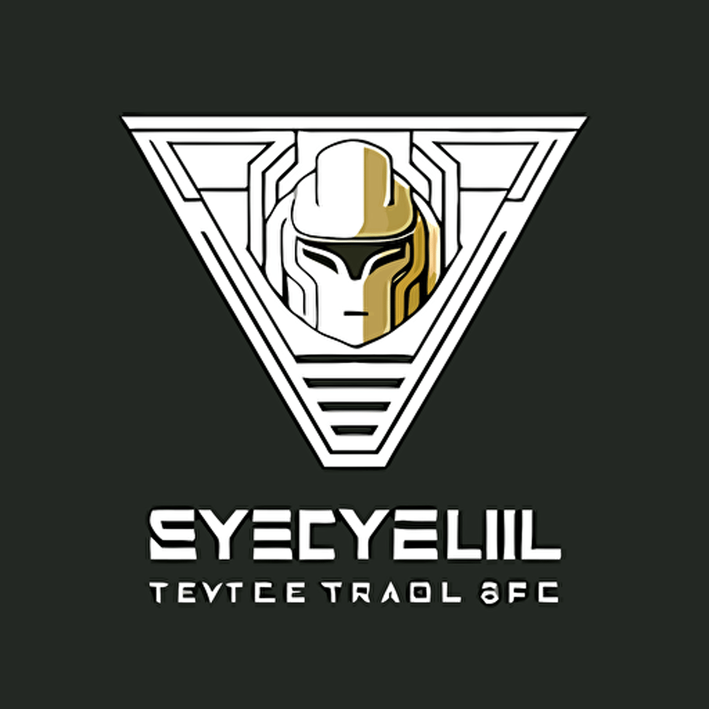 A logo for a company in an 80s syfi movie, tyrell corp, wayland, cyberdyne systems, white vector