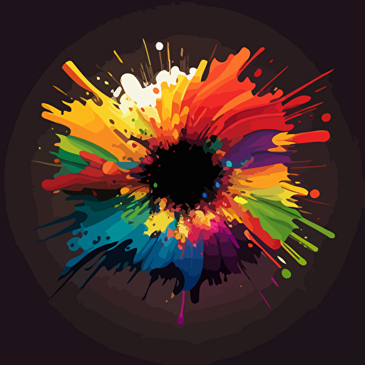 vector rainbow explosion