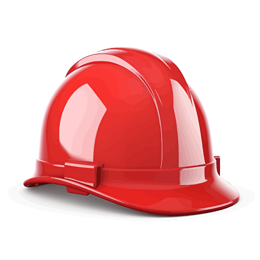red hardhat vector on a simple white background.