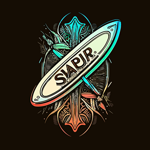 sup board vector style logo light colors