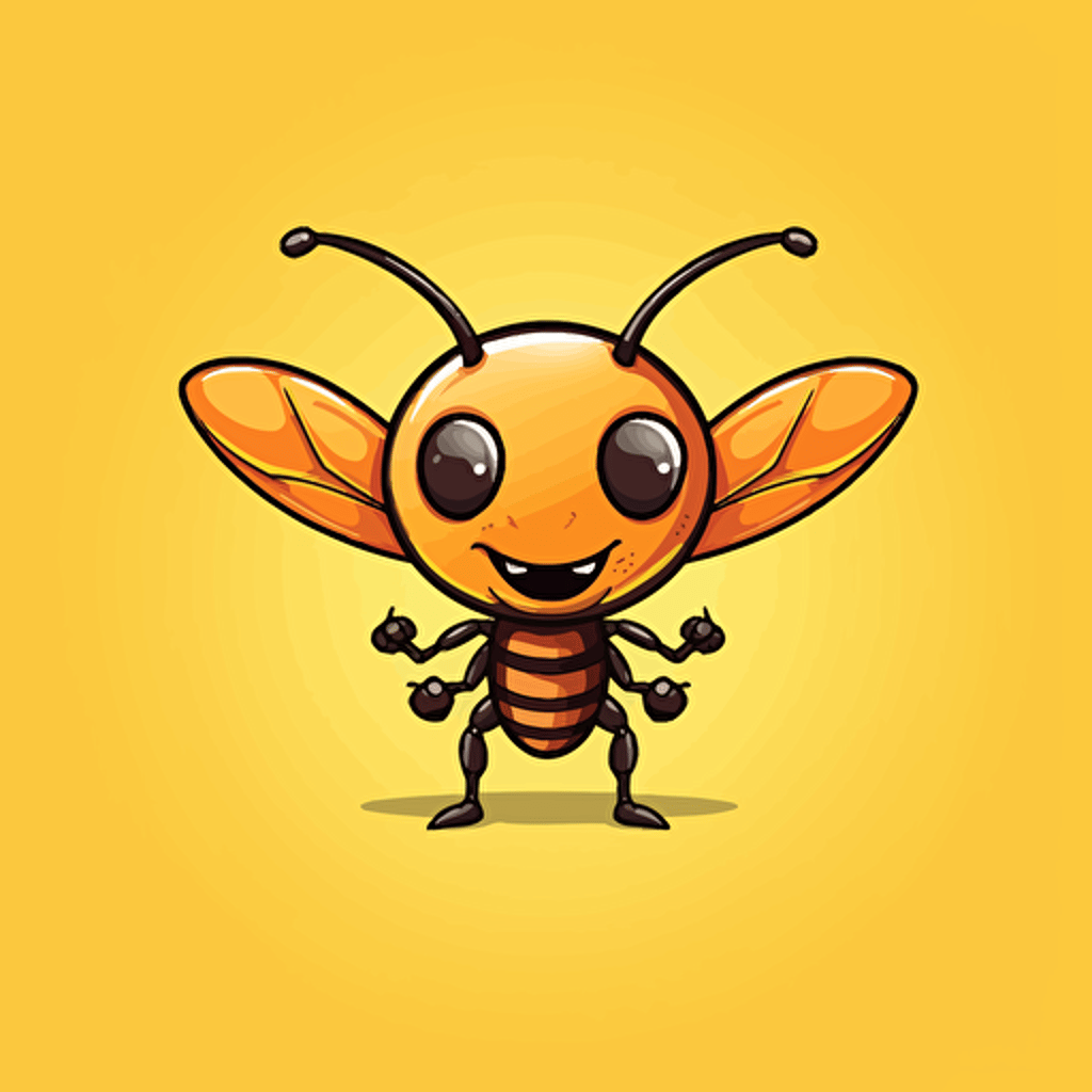 cute ant kawaii style, vector clipart