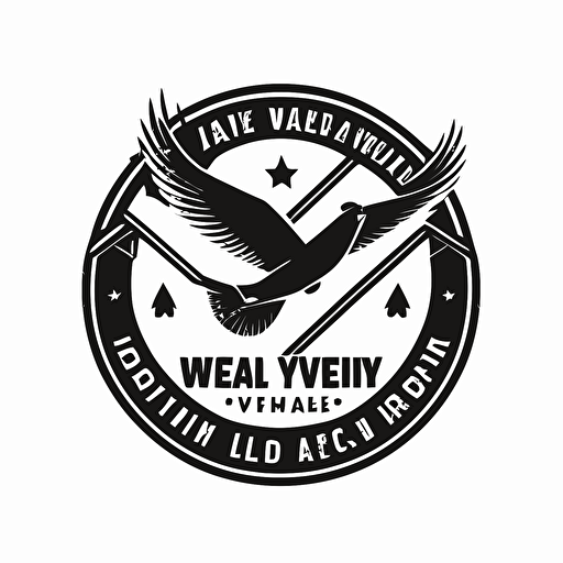 a black and white minimalist vectorised logo for an alcohol delivery business on a white background