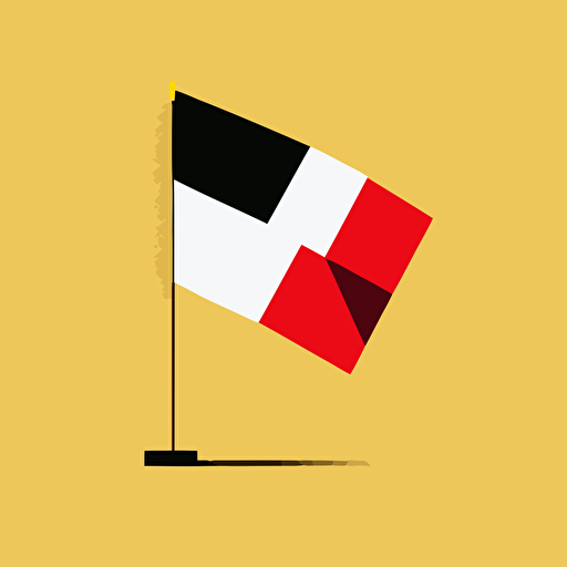 A communication flag, simple, vector, minimalist