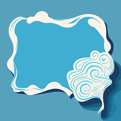 white ink, blue paper, doodle, flat, vector, plain background