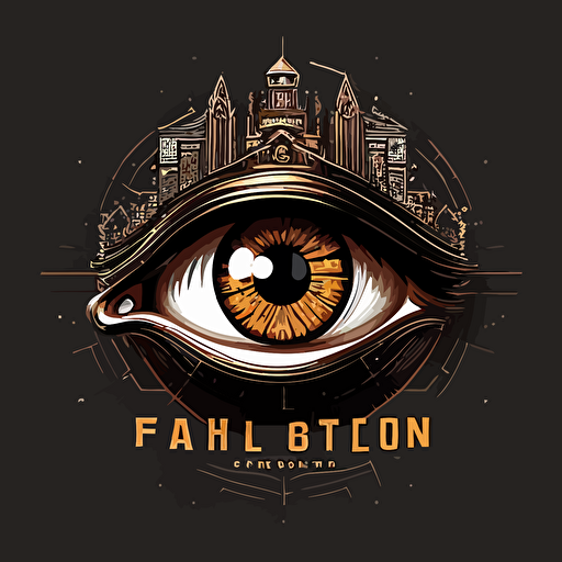 2d vector, eye, construction, architecture logo design