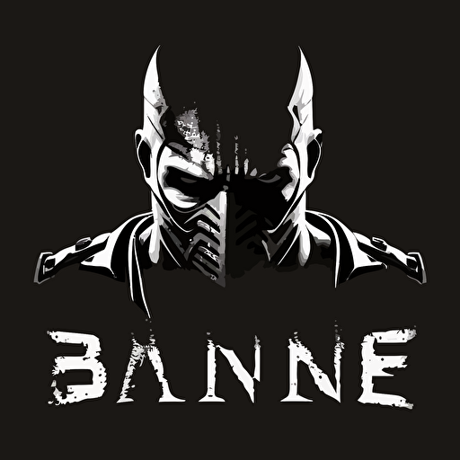 simple white logo vector of Bane