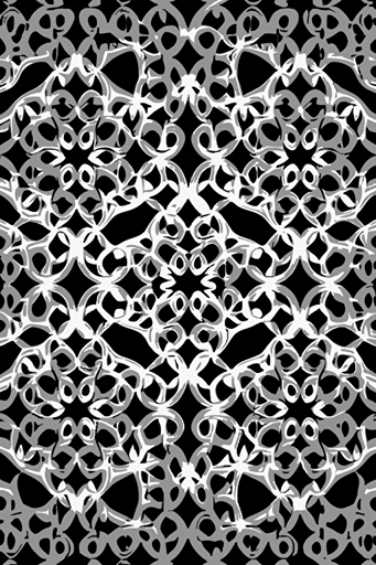 white water caustics on black background, symmetrical repeating pattern, vector,
