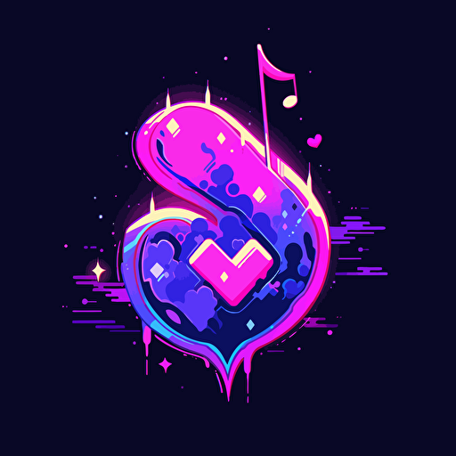 A neon-colored Musical Note icon, showcasing vibrant and vivid neon colors that create a striking and energetic design, vector illustration,